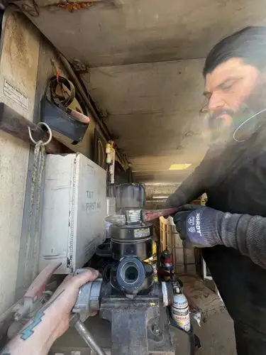 Deep in the thick of it, getting the job done.